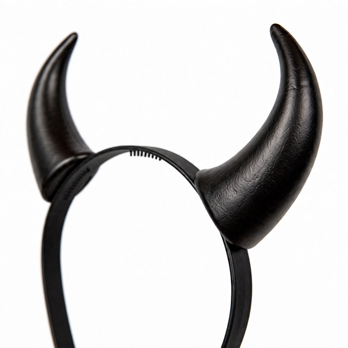 Detailed view of the Wicked Costumes Black Devil Horns Headband