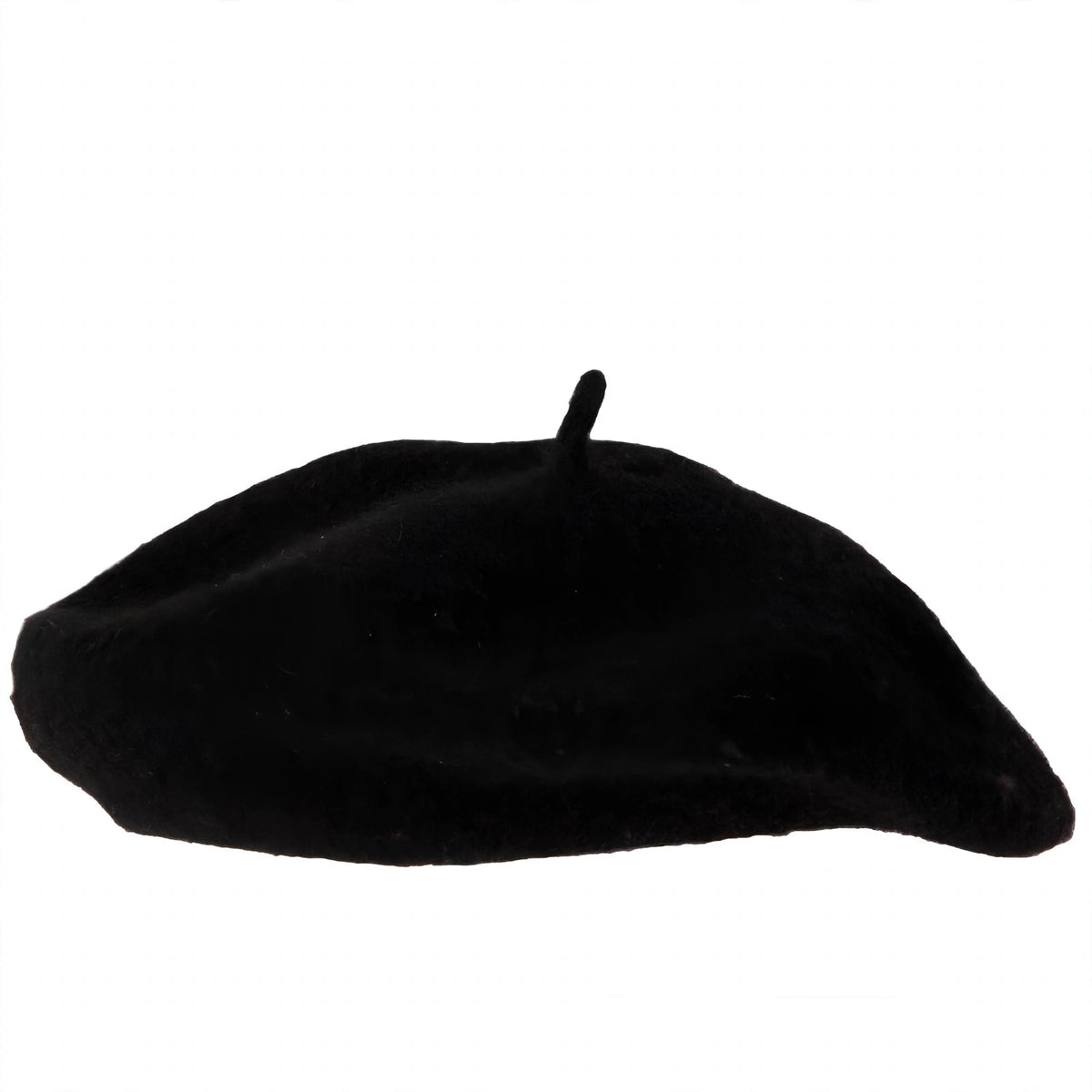 Black French beret with flat design