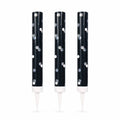 Three black glitz ice fountain cake decorations with silver dots