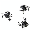 Pack of 10 black plastic spiders for Halloween decoration