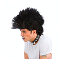Black Punk Rocker Mohawk Mohican Wig with spiky mohawk style