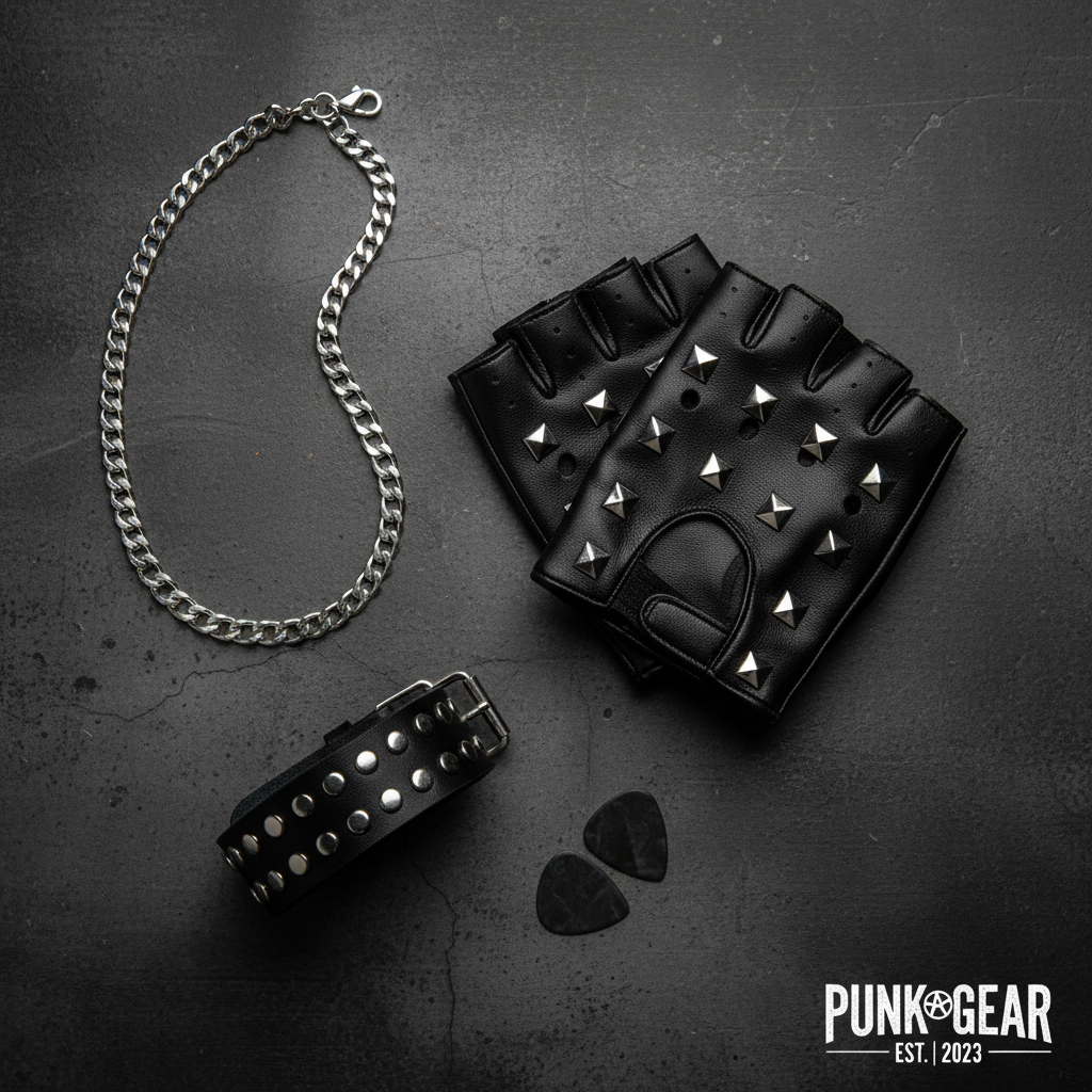 Black Punk Gloves | Merthyr Tydfil | Why Not Shop Online
