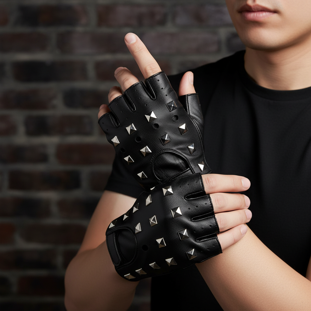Black Punk Gloves | Merthyr Tydfil | Why Not Shop Online