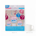 Boy Girl Baby Shower Reveal Swirl Decorations Pack Of 12