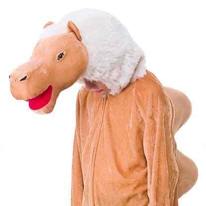 Detail view of children's camel fancy dress costume size 3-4 years
