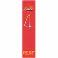 Celebration Station number 4 gold and silver 7 inch birthday sparkler in red packaging