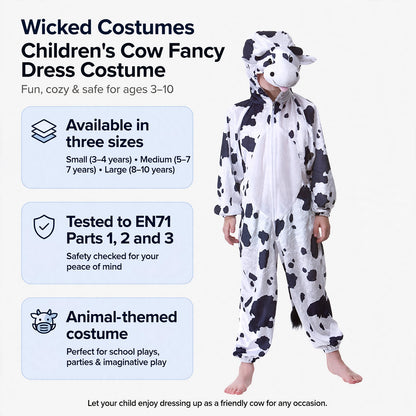 Costume features available in three sizes and tested to EN71 Parts 1, 2 and 3