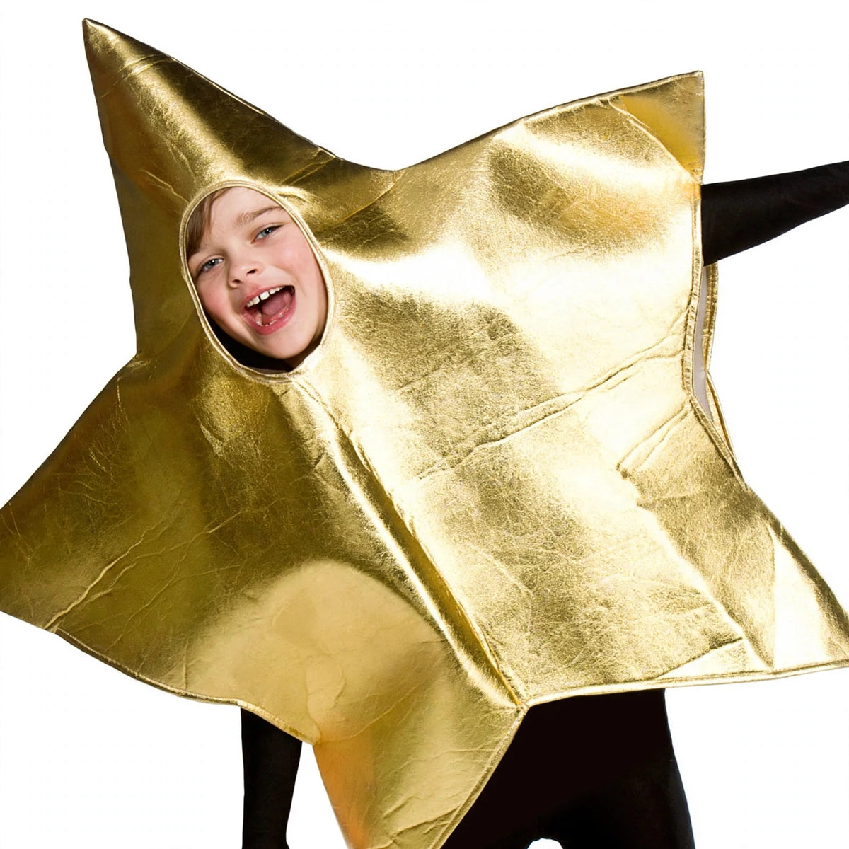 Detail view of the Childrens Gold Star Costume showing the gold star shape