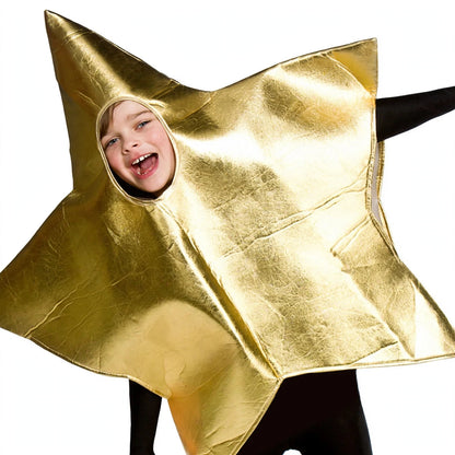 Detail view of the Childrens Gold Star Costume showing the gold star shape