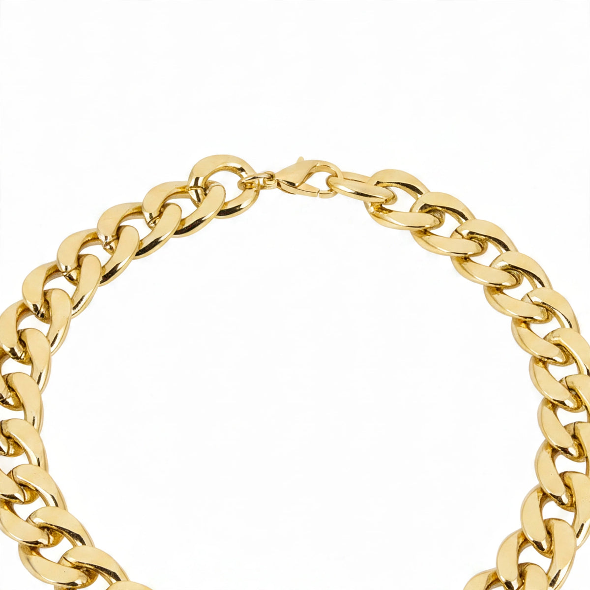 Close-up view of the Chunky Gold Chain gold-tone links