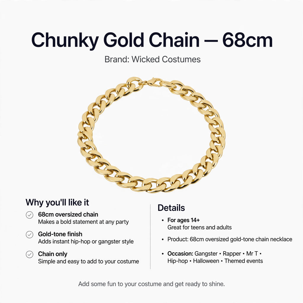 Chunky Gold Chain designed for ages 14 and up, chain only