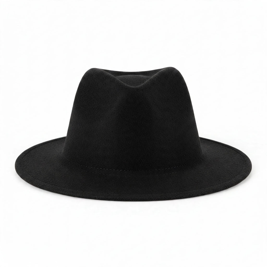 Classic Black Fedora Hat with timeless fedora shape in black