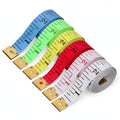 Cloth tape measure 150cm long and 1cm wide with centimetre and inch markings on both sides