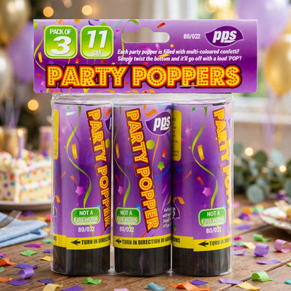 Colour Confetti Cannon Party Poppers used at a celebration event