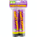 Colour Confetti Cannon Party Poppers pack of 2 with colourful confetti