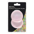 Cotton face powder puffs pack of 2 by Royal Cosmetics with soft cotton surface