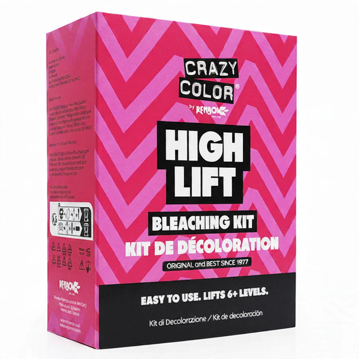 Detail view of the Crazy Color High Lift Bleaching Kit contents