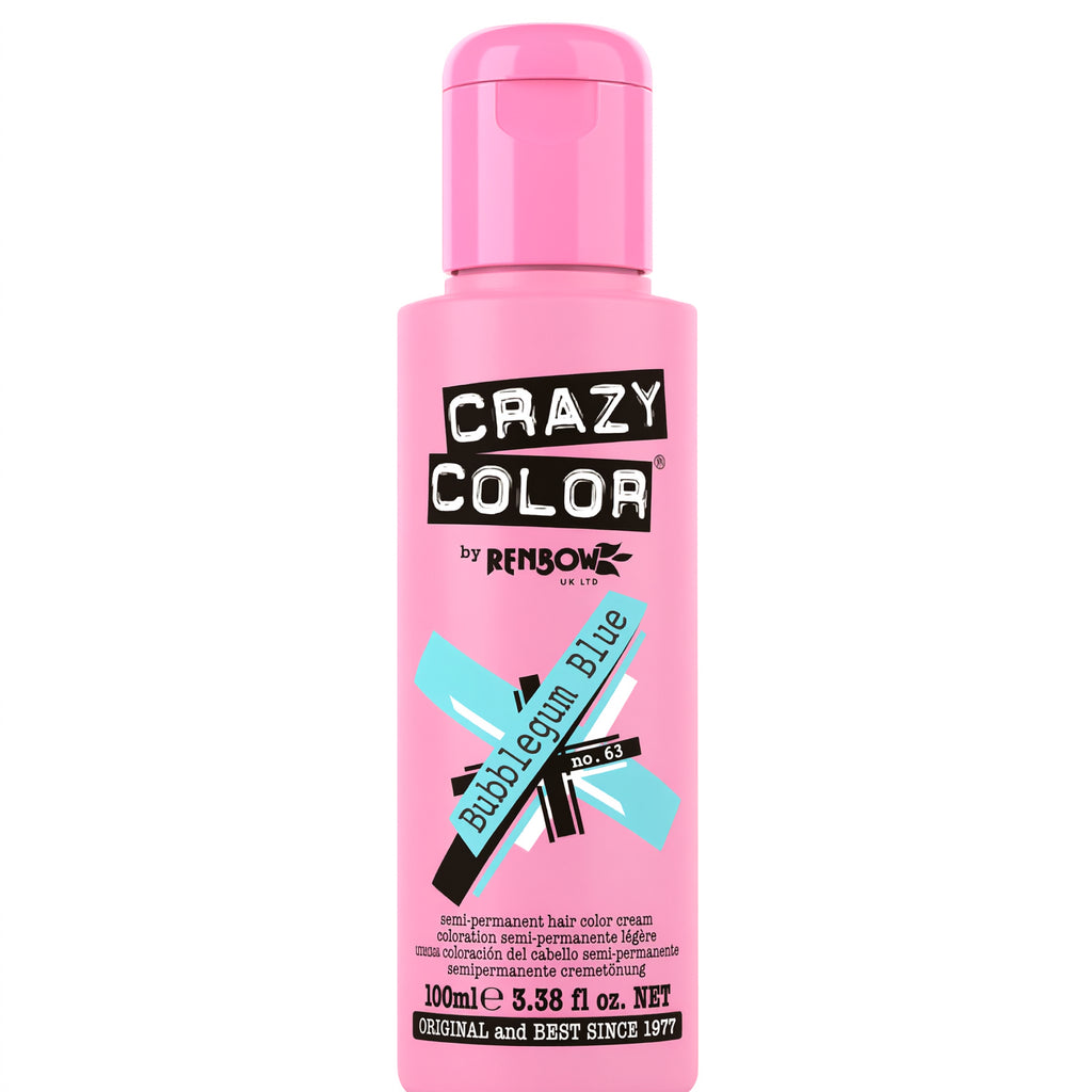 Crazy Color Bubblegum Blue Semi-Permanent Hair Dye 100ml – product image 8