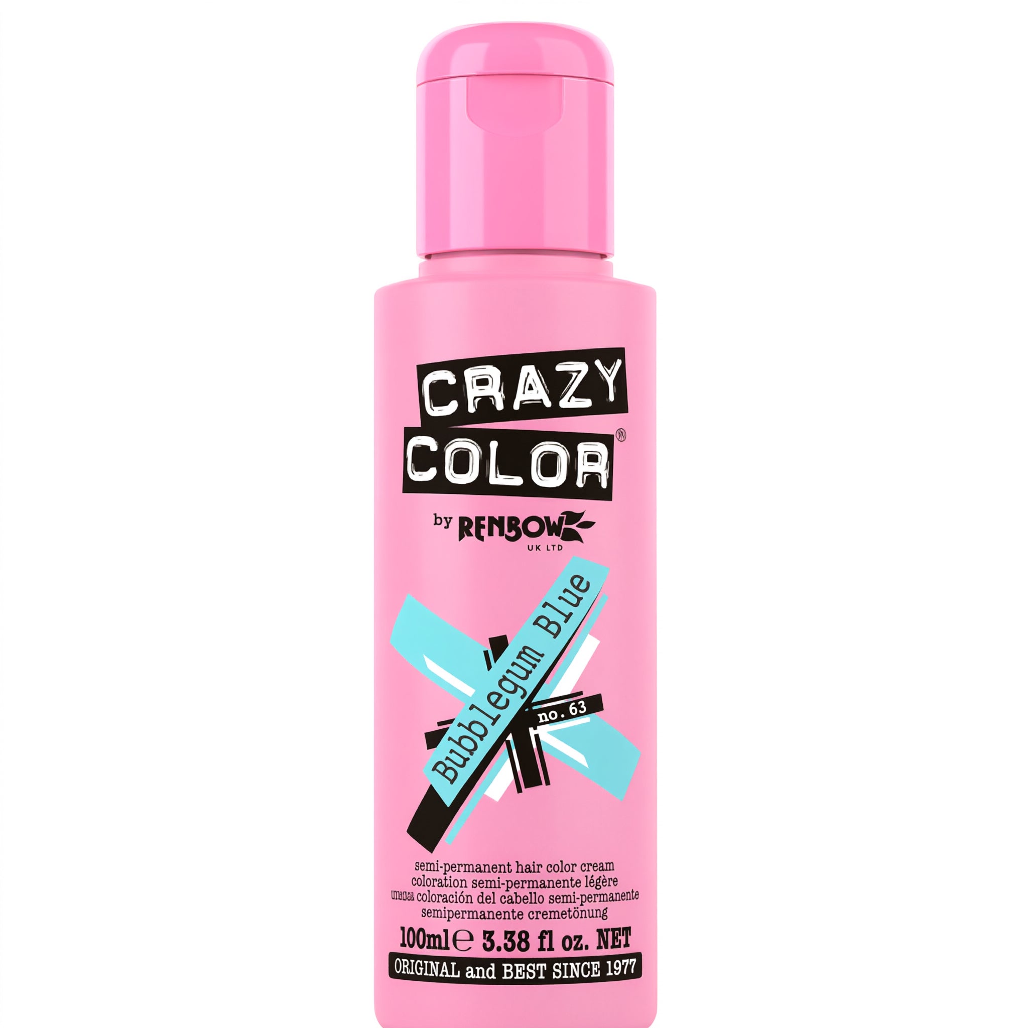 Crazy Color Bubblegum Blue Semi-Permanent Hair Dye 100ml – product image 8