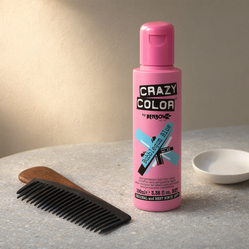 Crazy Color Bubblegum Blue Semi-Permanent Hair Dye 100ml – product image 11