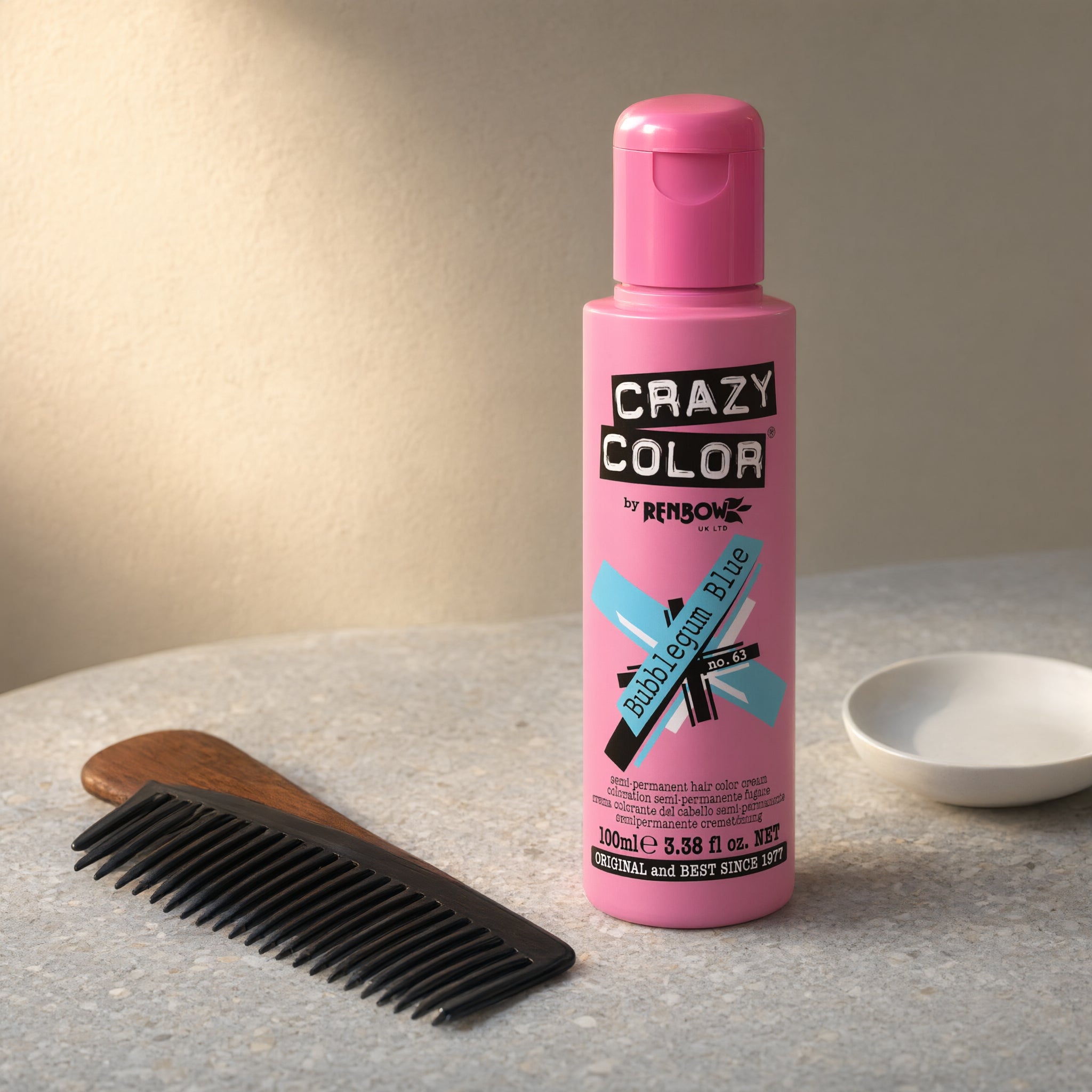 Crazy Color Bubblegum Blue Semi-Permanent Hair Dye 100ml – product image 11