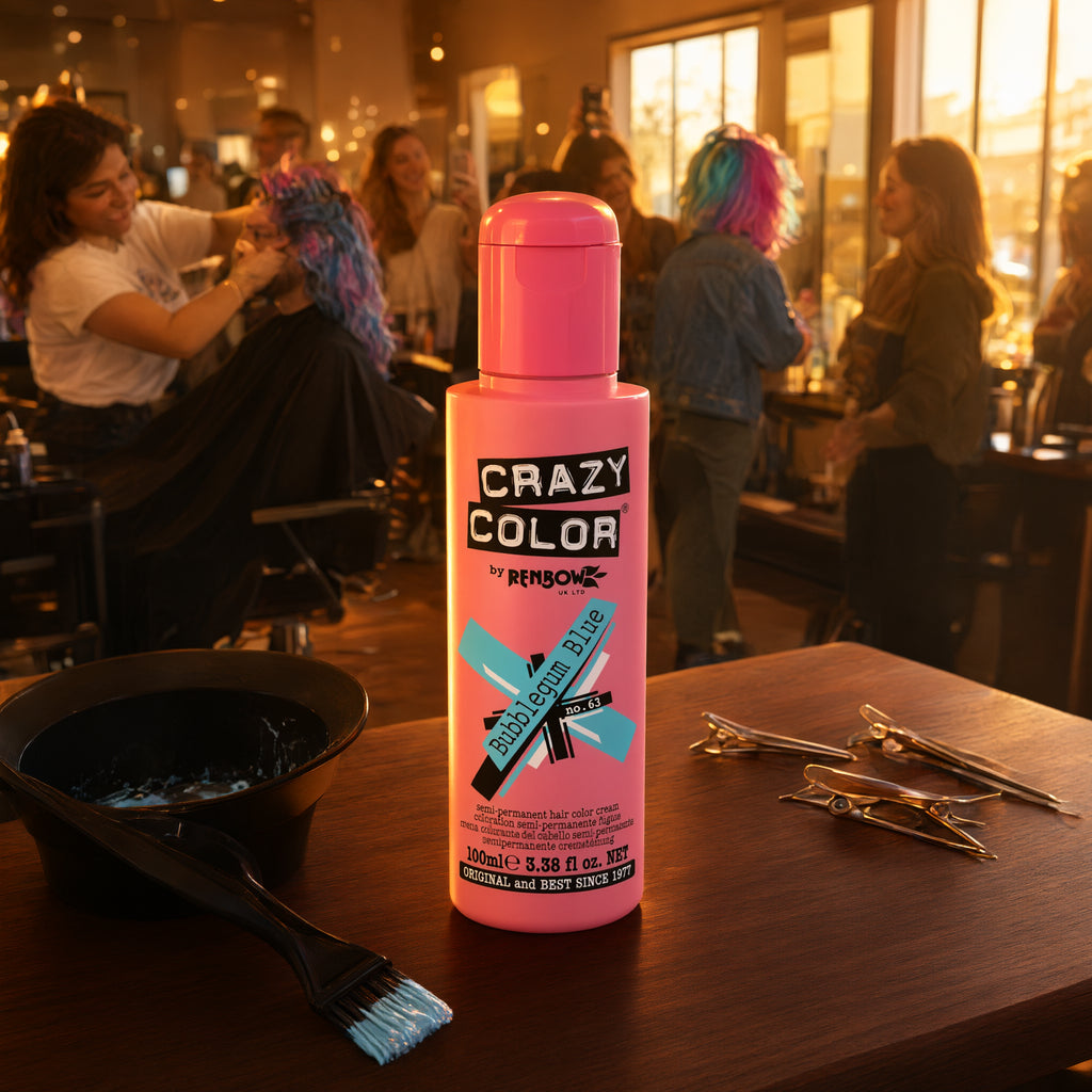 Crazy Color Bubblegum Blue Semi-Permanent Hair Dye 100ml – product image 10