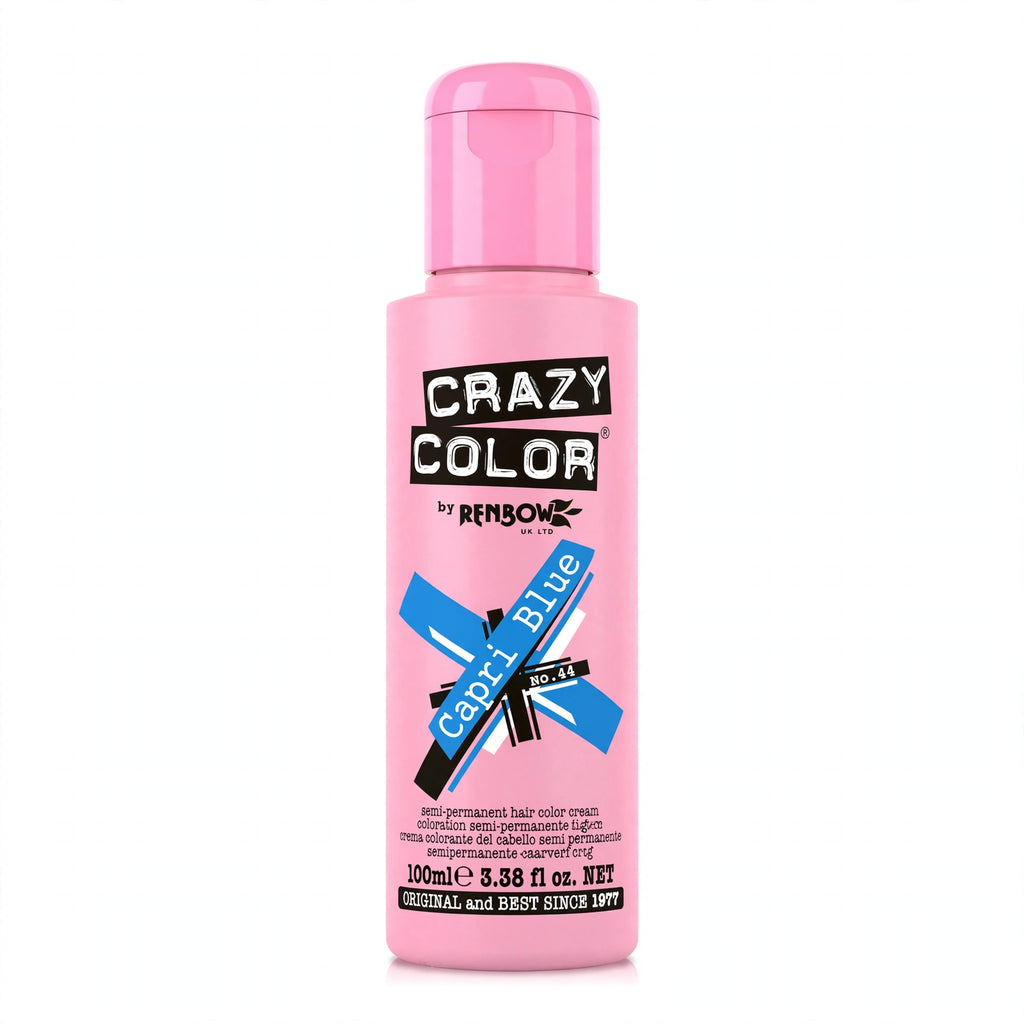Alternative view of Crazy Color Capri Blue Semi-Permanent Hair Dye tube