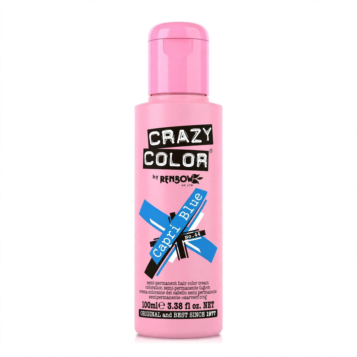 Alternative view of Crazy Color Capri Blue Semi-Permanent Hair Dye tube