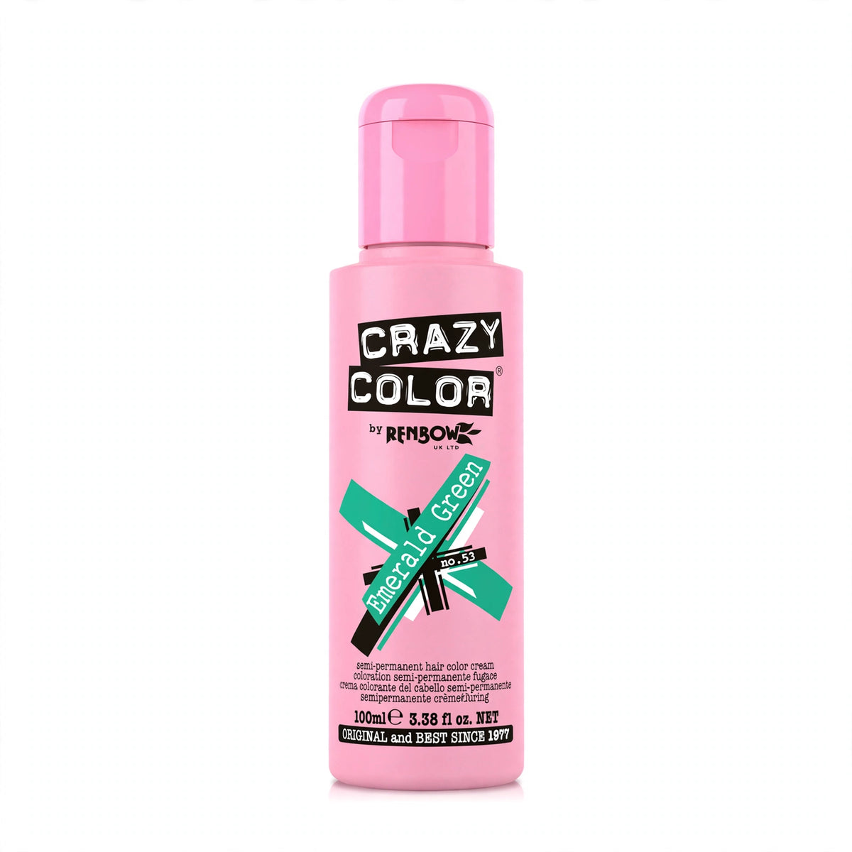 Crazy Color Emerald Green Semi-Permanent Hair Dye 100ml in emerald green shade