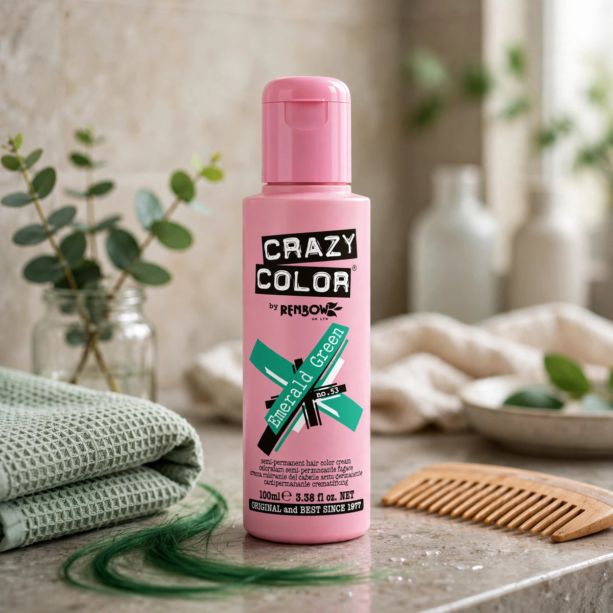 Crazy Color Emerald Green Semi-Permanent Hair Dye 100ml