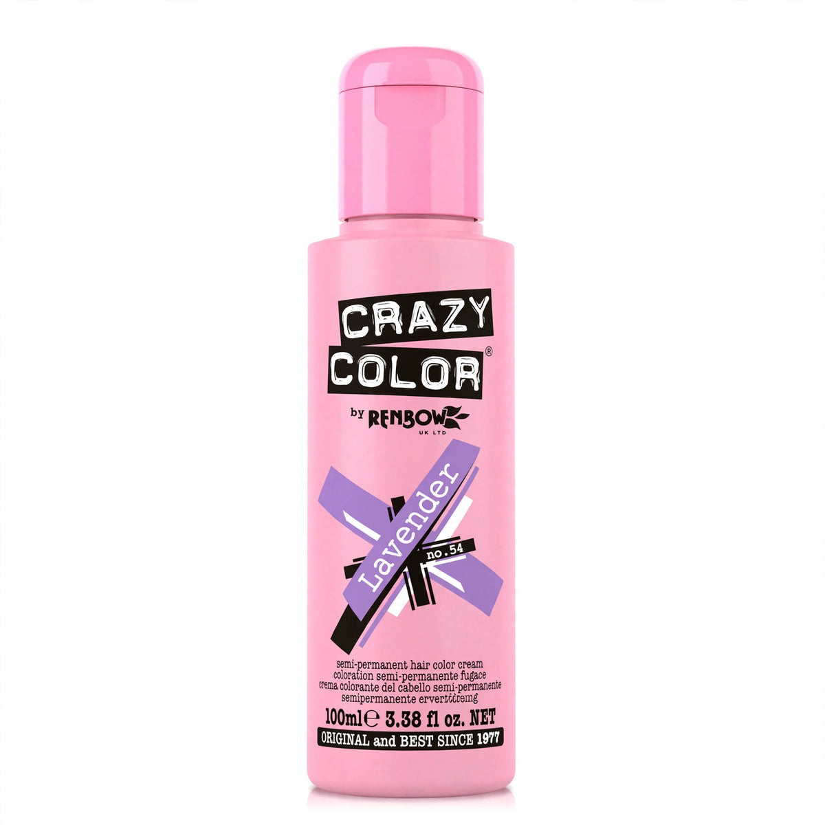 Detailed view of Crazy Color Lavender hair dye tube