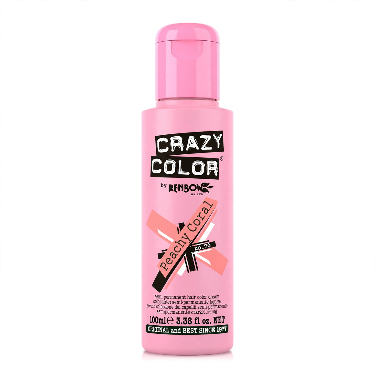 Alternative view of Crazy Color Peachy Coral hair dye tube