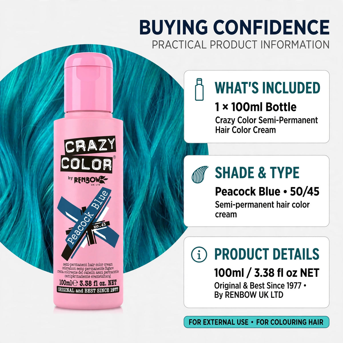 Information about maintaining hair dye vibrancy with colour-protect shampoo