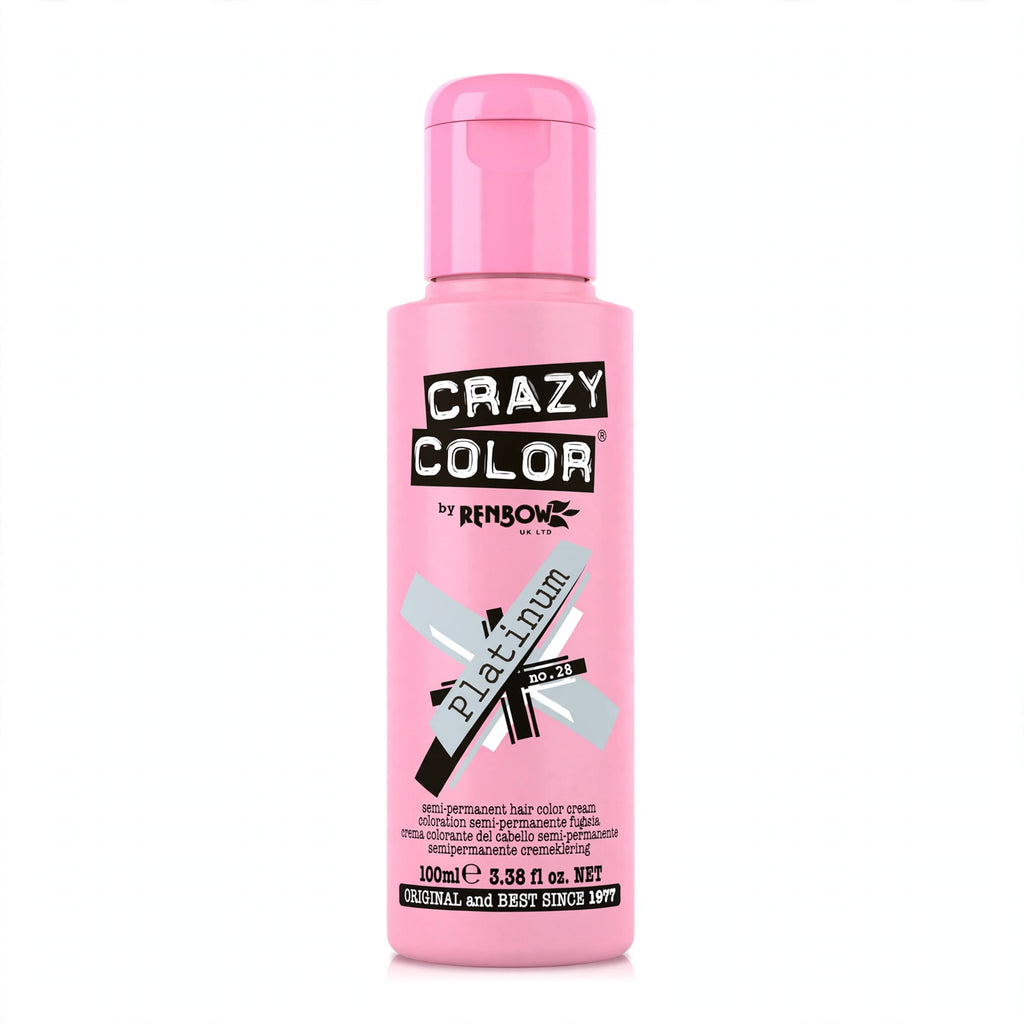Detail view of Crazy Color Platinum hair dye tube