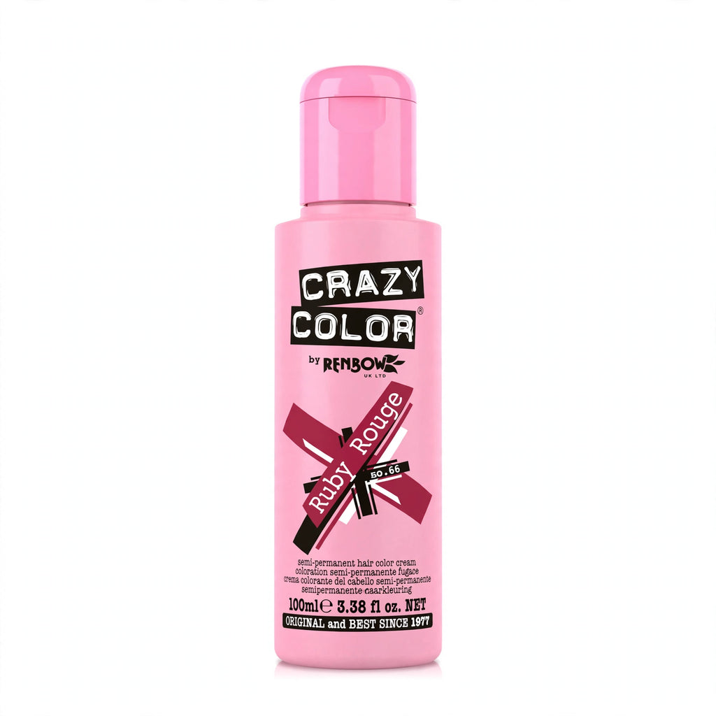 Crazy Color Ruby Rouge Semi-Permanent Hair Dye in 100ml packaging