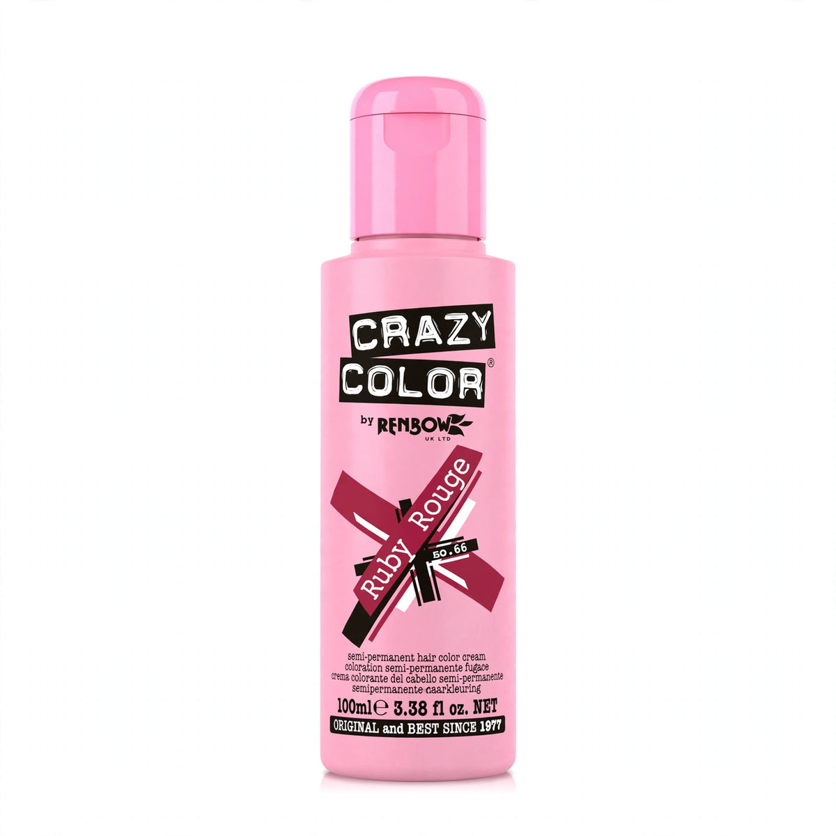 Crazy Color Ruby Rouge Semi-Permanent Hair Dye in 100ml packaging