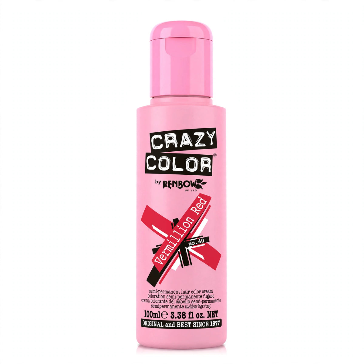 Detailed view of Crazy Color Vermillion Red Semi-Permanent Hair Dye
