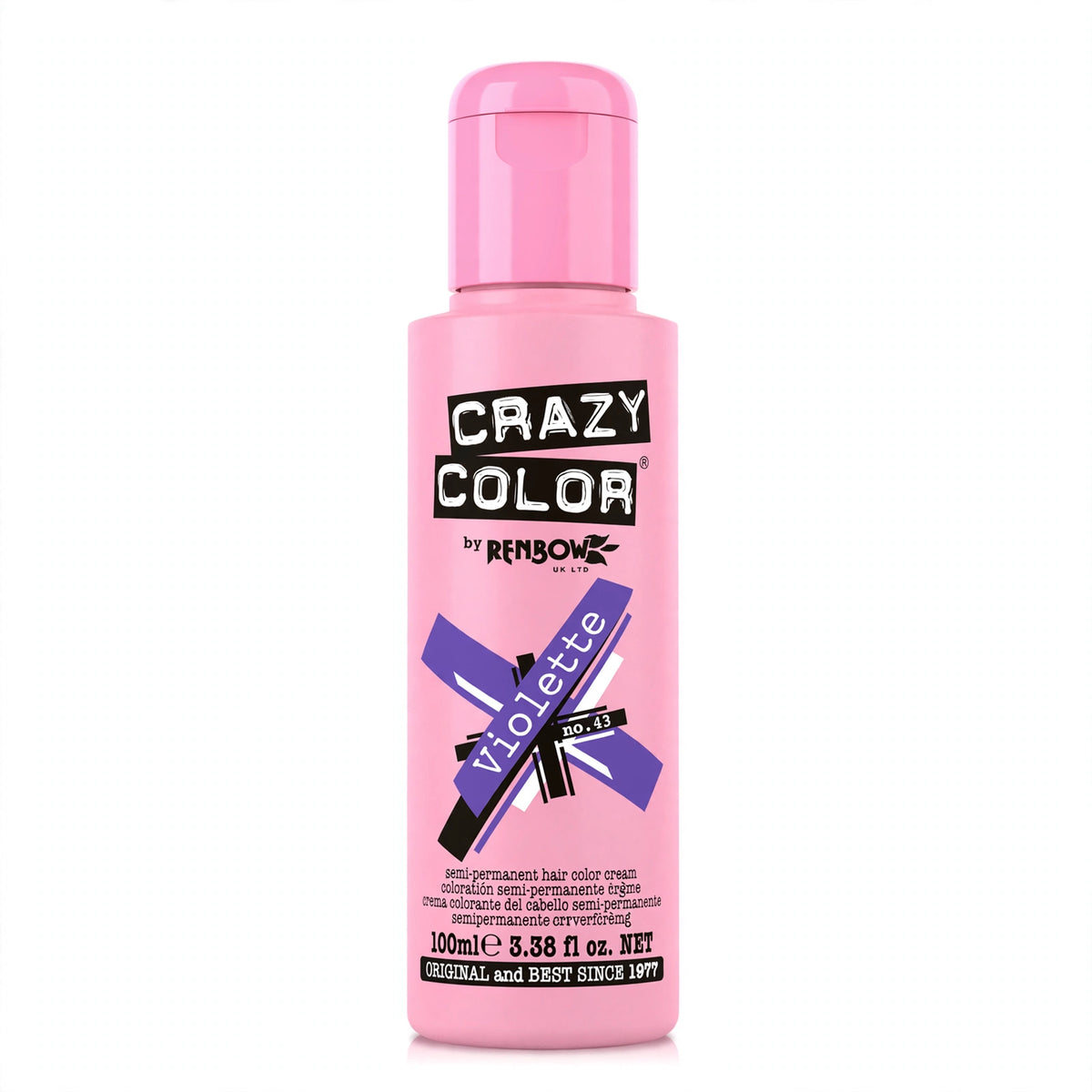 Close view of Crazy Color Violette semi-permanent hair dye