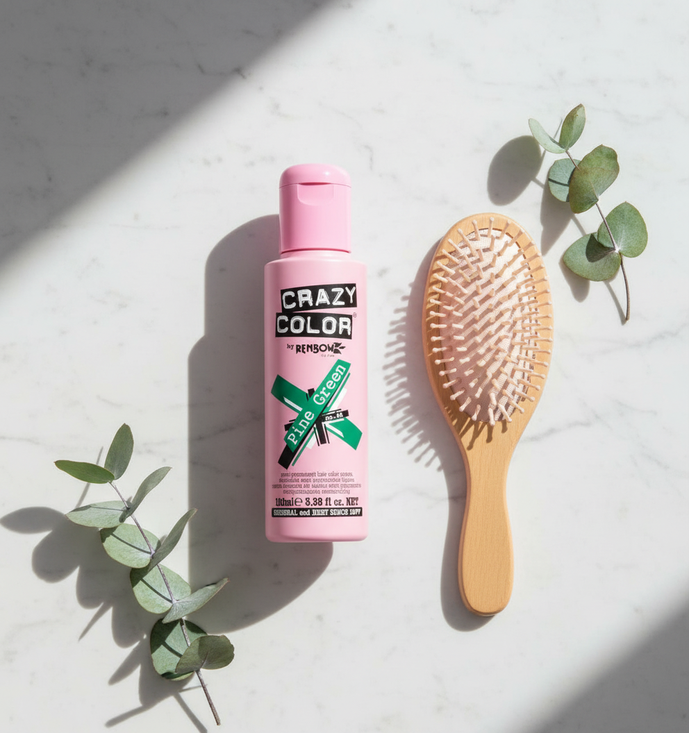 Crazy Color Semi Permanent Hair Dye Pine Green 100ml - Why Not Shop