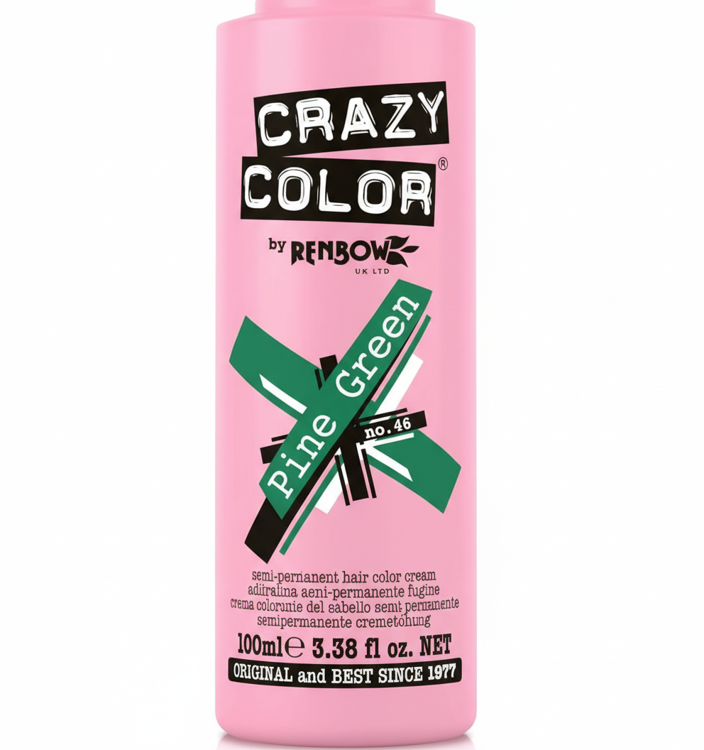 Crazy Color Semi Permanent Hair Dye Pine Green 100ml - Why Not Shop