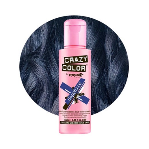 Crazy Color Semi Permanent Hair Dye - Sapphire Number 72 100ml