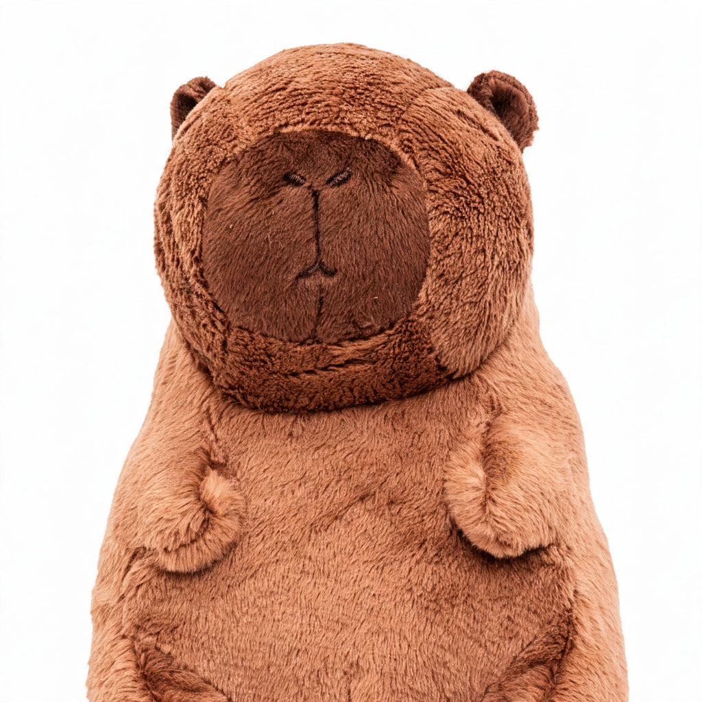 Close-up view of the 15cm plush Cuddly Capybara Toy
