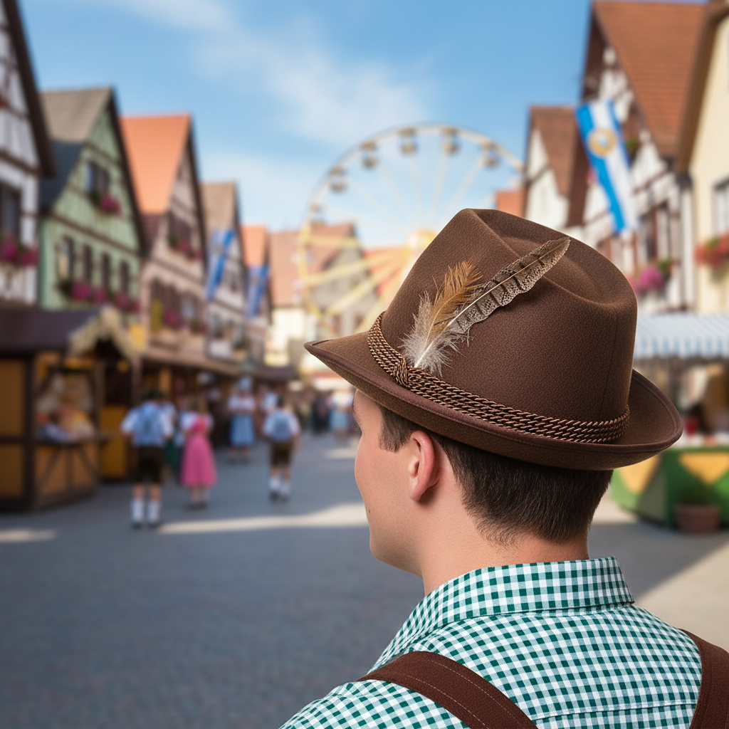 Deluxe Bavarian Oktoberfest Hat - Brown | Merthyr Tydfil | Why Not Shop Online