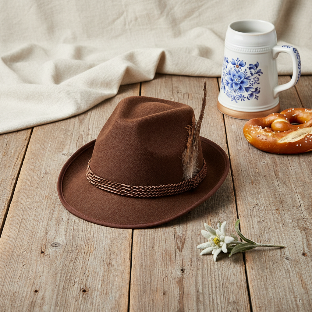Deluxe Bavarian Oktoberfest Hat - Brown | Merthyr Tydfil | Why Not Shop Online