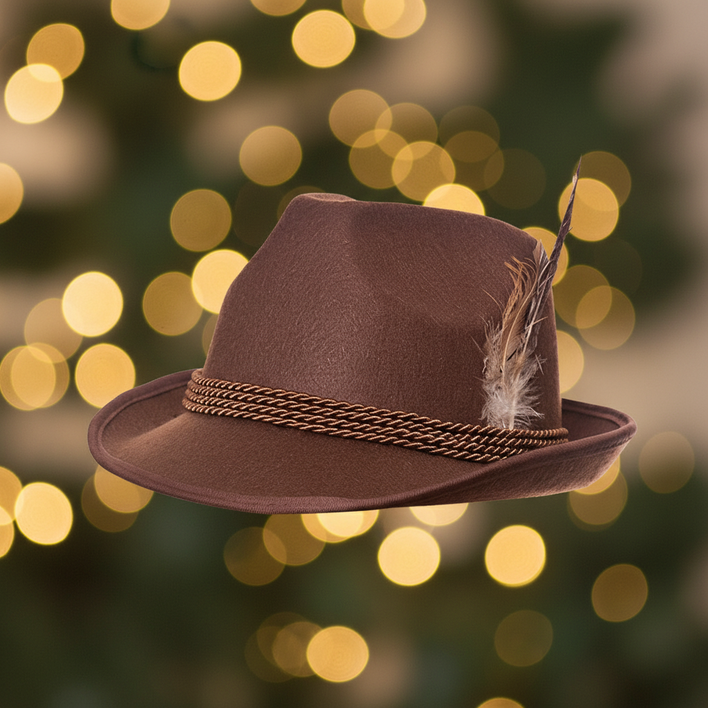 Deluxe Bavarian Oktoberfest Hat - Brown | Merthyr Tydfil | Why Not Shop Online