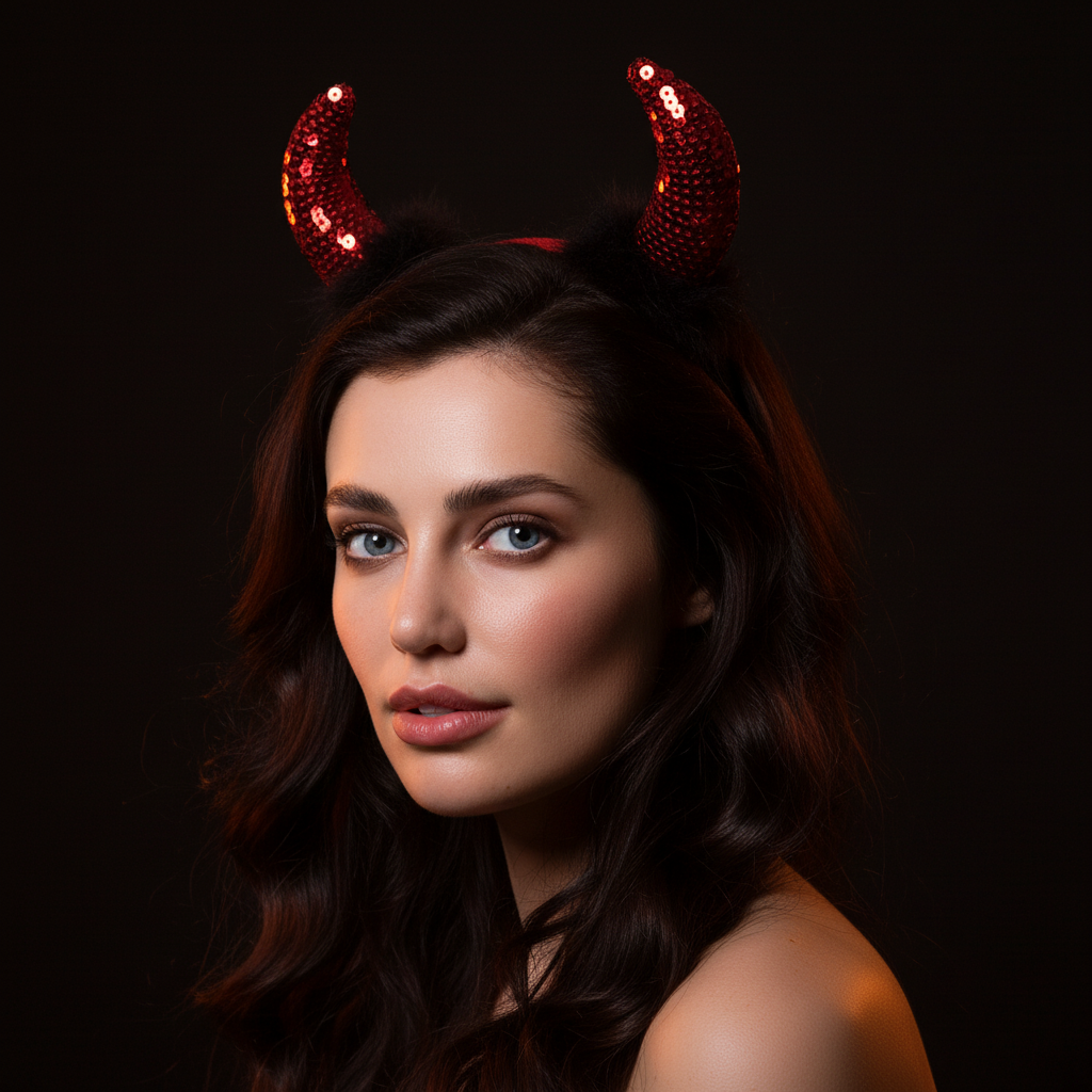 Deluxe Sequinned Red Devil Horns | Merthyr Tydfil | Why Not Shop Online