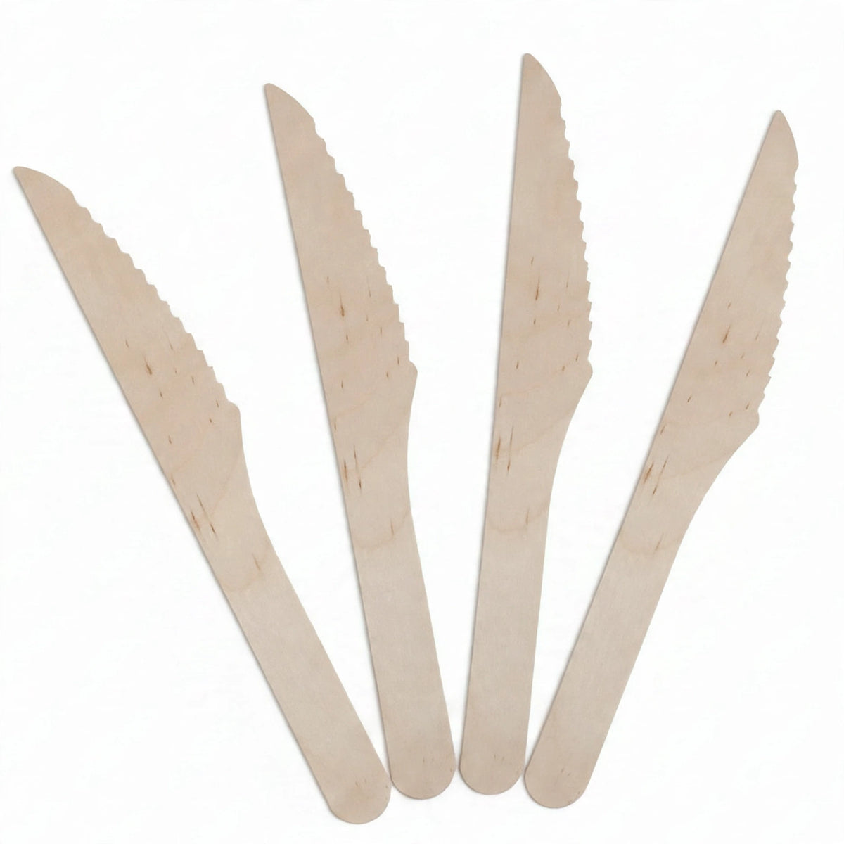Close-up view of Eco Birchwood Wooden Knife showing smooth splinter-free finish