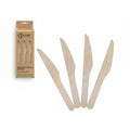 Eco Birchwood Wooden Knives 24 pack made from sustainably sourced birchwood