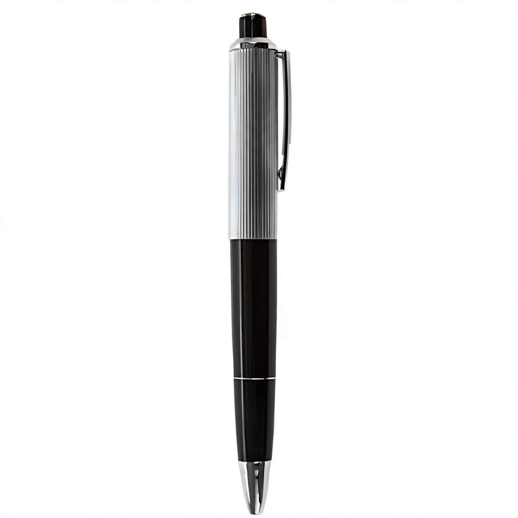 Close-up view of Electric Shock Joke Pen showing silver finish