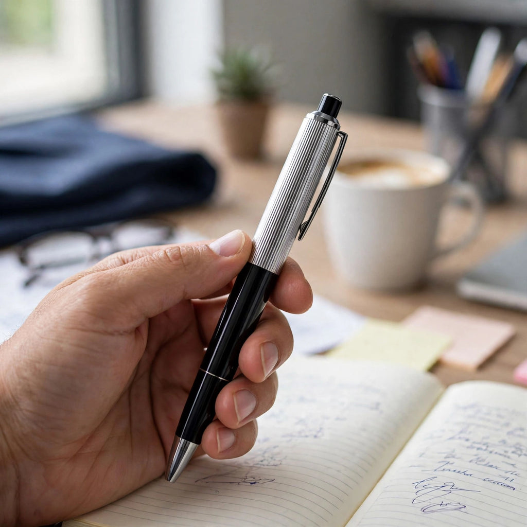 Electric Shock Joke Pen used as a prank item in office or party setting